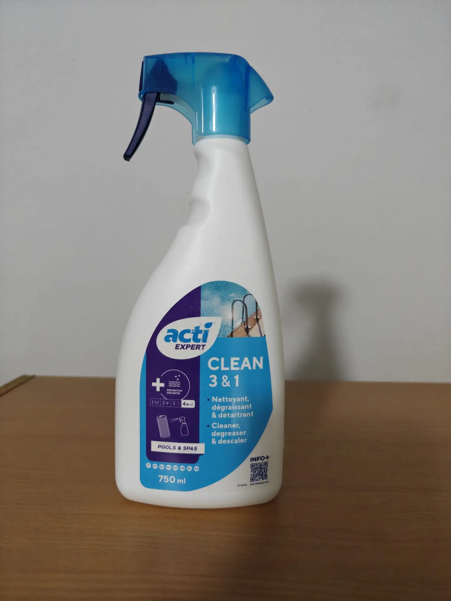 Acti clean 3 & 1 – Reiniger, ontvetter, ontkalker ook voor Spa filter